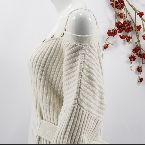 10 Crosby Derek Lam Knit Cold Shoulder Sweater - Picture 2 of 16